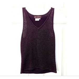 Donna Morgan Women"s Top Size 8 Black Sparkle